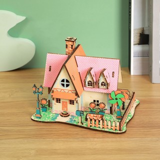 Đồ chơi lắp ráp gỗ 3D Mô hình Nhà Sunflower Manor