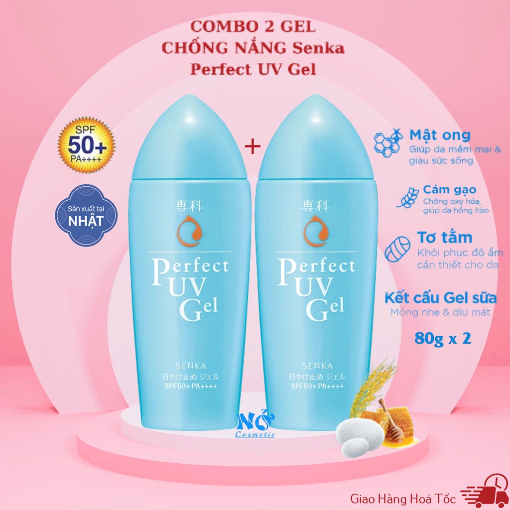 Combo 2 tuýt Gel sữa chống nắng Senka Perfect UV Gel 80ml