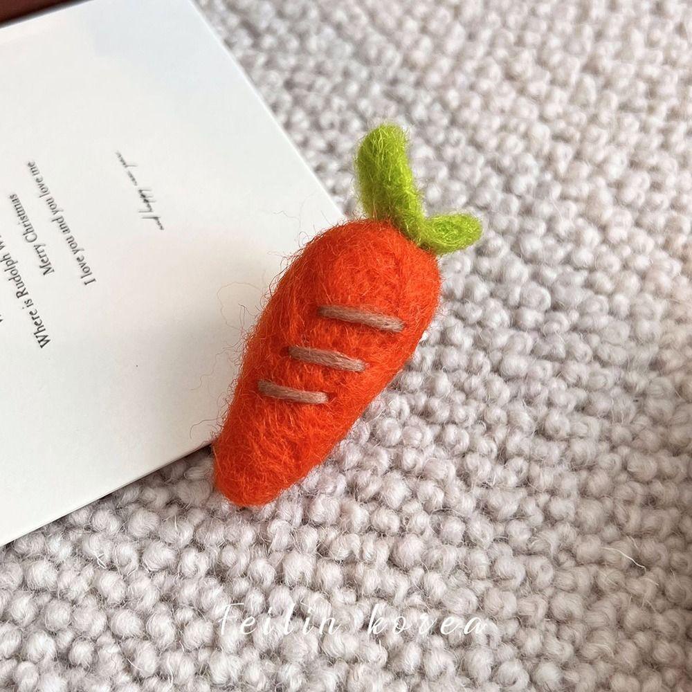 Kẹp Tóc Hình Thỏ / Cà Rốt Hoạt Hình Nhồi Bông Xinh Xắn Cho Bé Gái