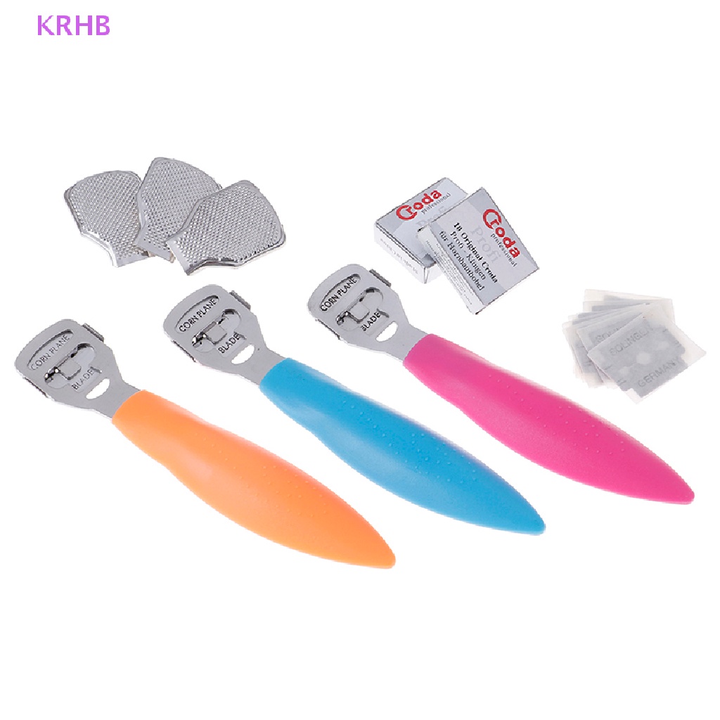 Dụng Cụ Cạo Da Chết Cho Bàn Chân Kèm 10 Lưỡi Cạo Thay Thế Mới