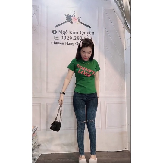 Áo thun tay ngắn cổ tròn ôm body siêu hot, co giãn thoải mái