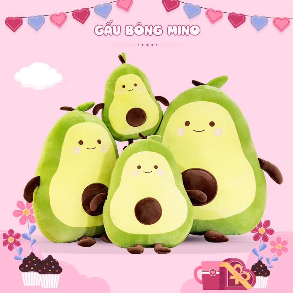 Gấu Bông Quả Bơ MINO STORE Trái Bơ Nhồi Bông Cute TH115 - MixASale
