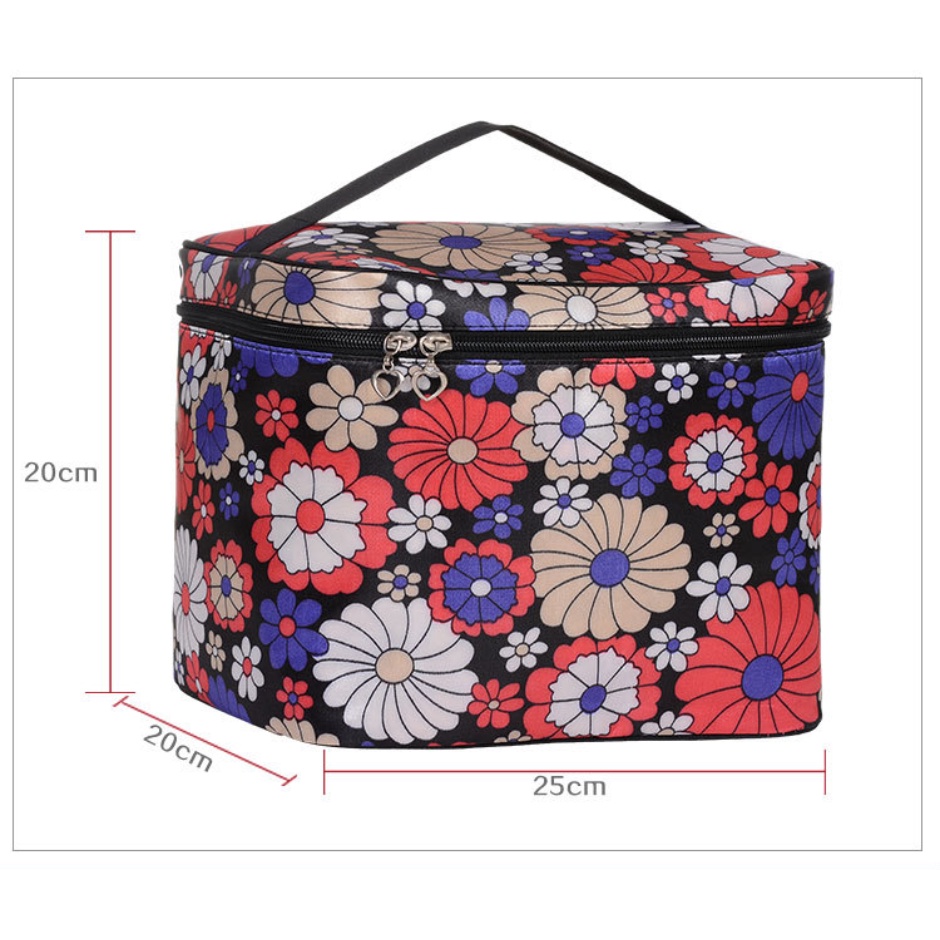 Túi Đựng Mỹ Phẩm Hình Vuông Bằng Vải Nỉ Dày Dặn Họa Tiết Hoạt Hình Dễ Thương