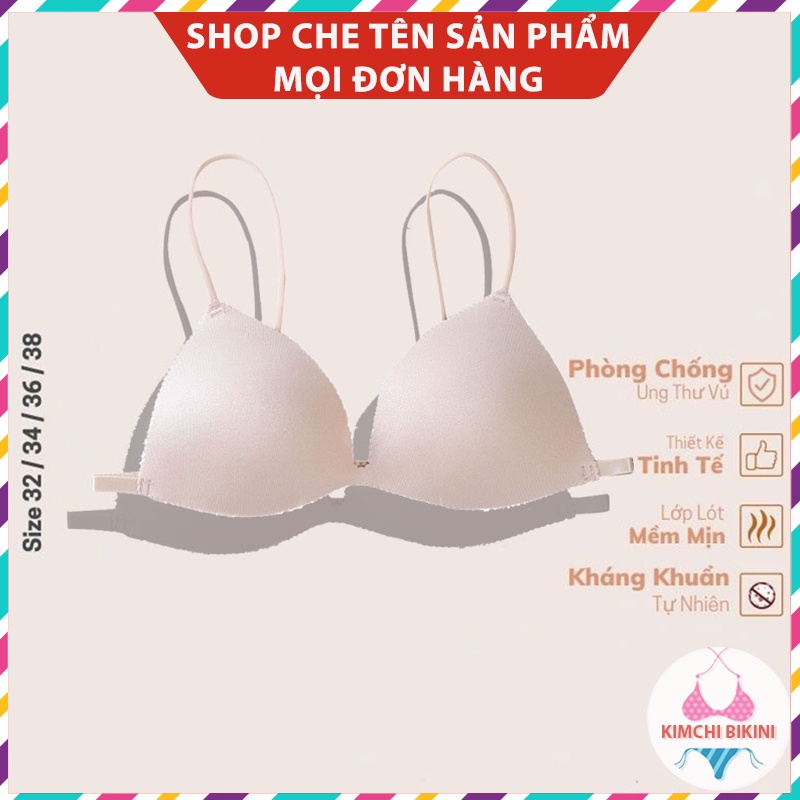Áo ngực nữ 2 dây cài sau nâng ngực KIMCHIBIKINI áo bra đúc su không gọng tôn vòng 1 gợi cảm AL030