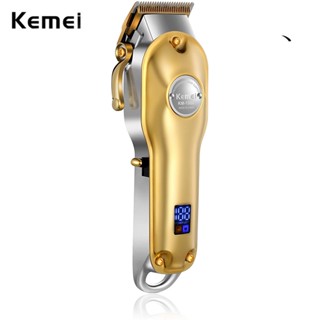 Tông Đơ Cắt Tóc Kemei 1986 Pin 2500 MAh Có Đèn LED Hiển Thị Tiện Dụng