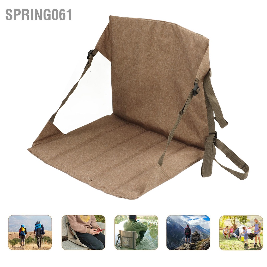 Đệm cắm trại có thể gập lại Đệm ghế cắm trại đệm ghế đệm trên bãi biển tựa lưng với đệm tựa lưng【Spring061】