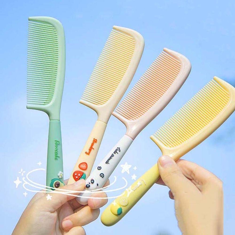 LOMBARD Lược Chải Tóc Tay Cầm Hình Thỏ Hoạt Hình Màu Kẹo Ngọt Đáng Yêu Cho Nữ