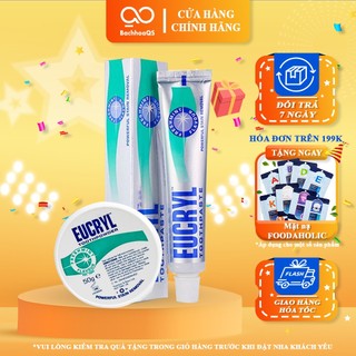 [Đại Lý Eucryl] Bột tẩy làm trắng răng Eucryl Tooth Powder ngăn ngừa hôi miệng và mảng bám hương bạc hà 50gr