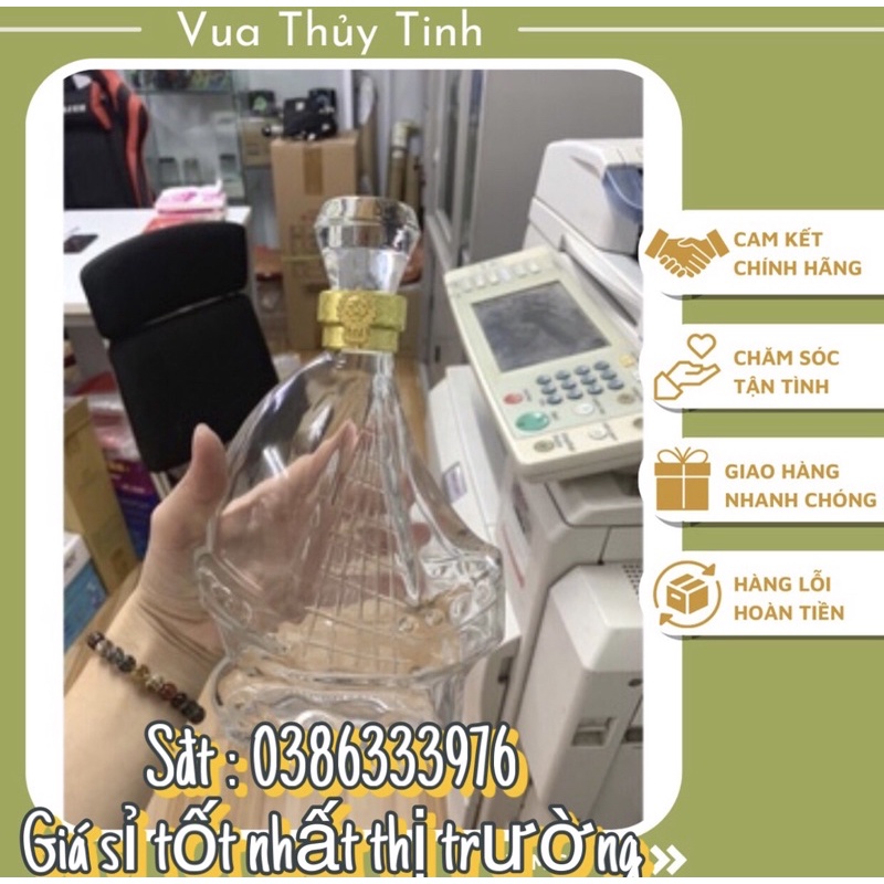 Vỏ thuỷ tinh Xo thuyền buồm 500ml chất lượng thủy tinh cao cấp, dày dặn, trong suốt ko bọt