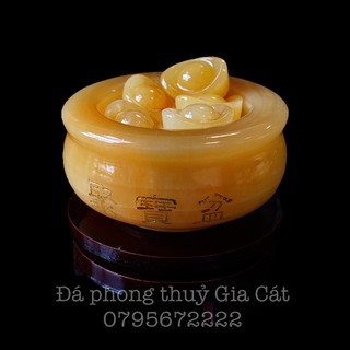 Bát tụ bảo Ngọc Hoàng Long 12cm ( Tụ Bảo Bồn Có Đế Xoay )