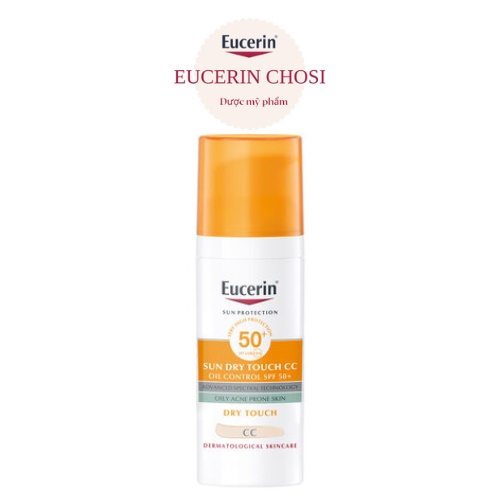 EUCERIN KEM CN TRANG ĐIỂM - SUN FACE TINTED CC CREAM SPF50+
