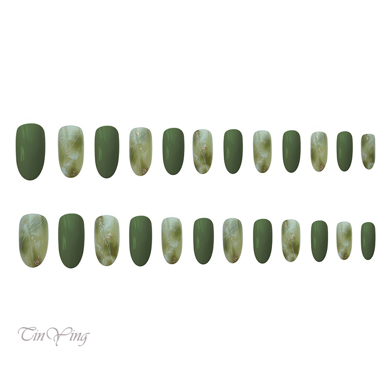 Bộ móng tay giả GETNOIVAS ngắn dạng nhấn độc đáo cho trẻ em