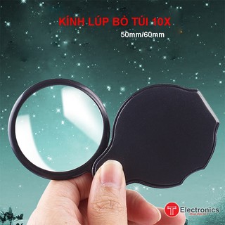 Kính lúp 10x mini thấu kính quang học 50mm/60mm