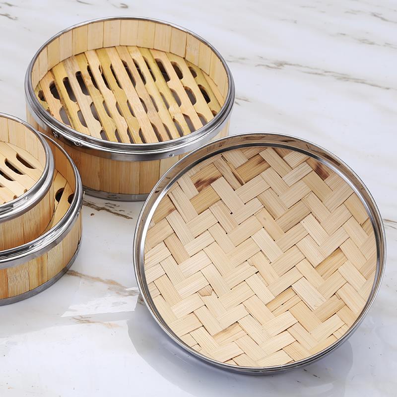 Nồi Hấp Bằng Thép Không Gỉ Viền Gỗ Tre Tiện Dụng Cho Nhà Hàng / Nhà Hàng