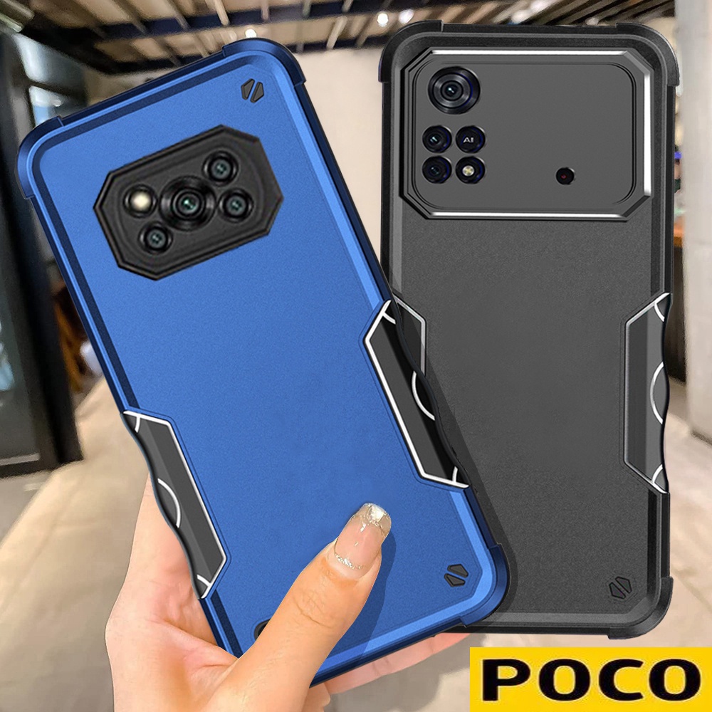 Poco X5 Pro Poco X4 Pro Poco X3 Pro Poco X3 NFC Vỏ điện thoại áo giáp cứng chống va đập không trượt sang trọng