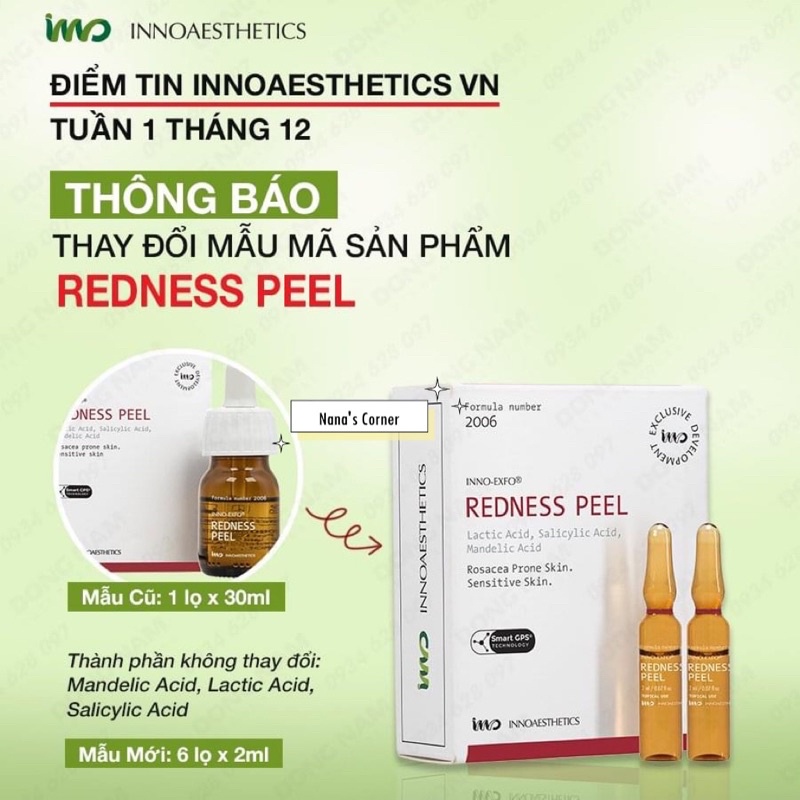 Redness Peel Innoaesthetics - Hoạt Chất Peel Da Nhạy Cảm