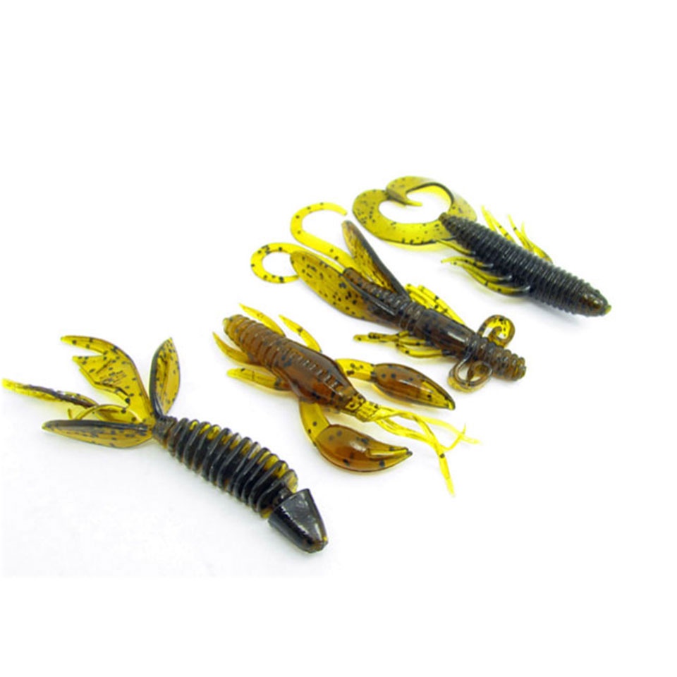 Set 4 Mồi Câu Cá Giả Hình Con Sâu Bằng Silicone