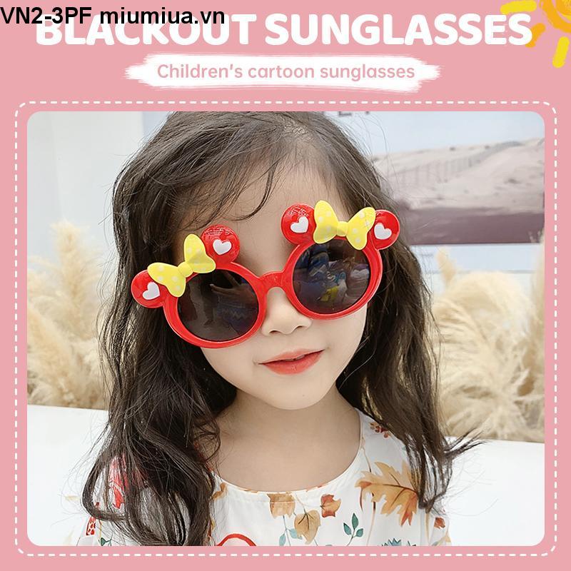 🕶Kính thời trang cao cấp cho Bé Yêu hoạt hình nơ chấm bi, gọng tròn đủ màu mã