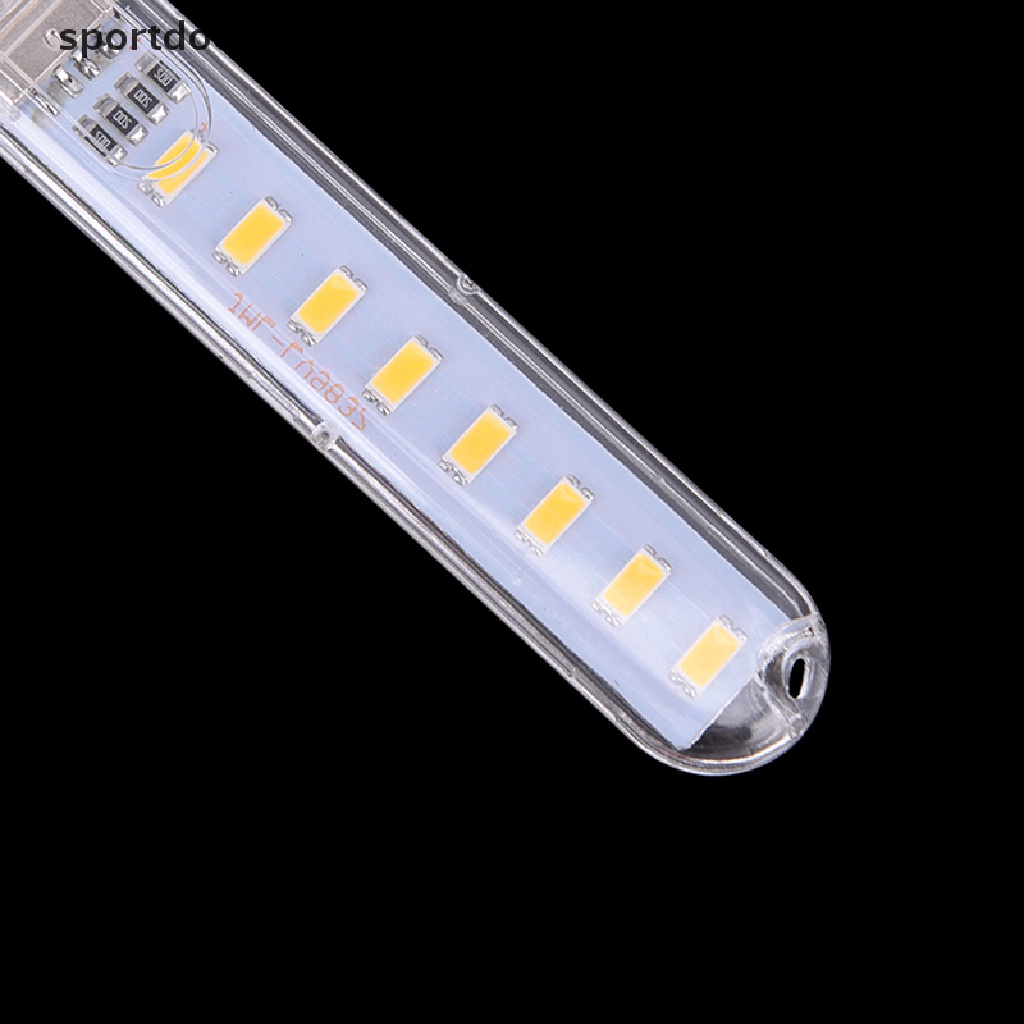 Đèn LED USB Mini 5V 8 Bóng Di Động Ánh Sáng Ban Đêm Cho Máy Tính