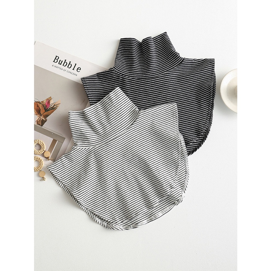 Áo Sơ Mi Cổ Cao Giả Hai Lớp Ấm Áp Có Thể Tháo Rời Cho Nữ