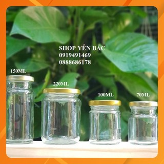 COMBO 12 HŨ THỦY TINH ĐỰNG YẾN SÀO CAO CẤP 70ML/150ML