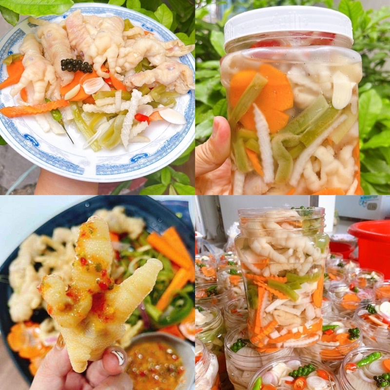 Hủ 1kg CHÂN GÀ ngâm rau tiến vua giòn dai