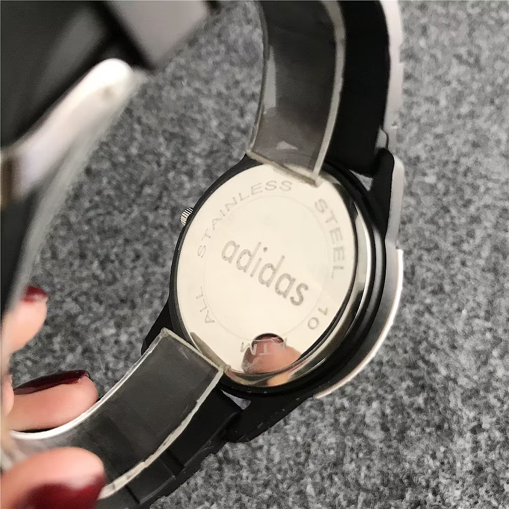Đồng Hồ Đeo Tay Adidas Mặt Tròn Dây Da Thép Không Gỉ Thời Trang Cho Cặp Đôi