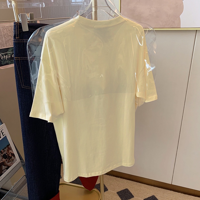 NRVP Áo Thun 100% Cotton Tay Ngắn Dáng Suông In Họa Tiết Hoạt Hình Phong Cách Hàn Quốc Thời Trang Unisex Size 5XL