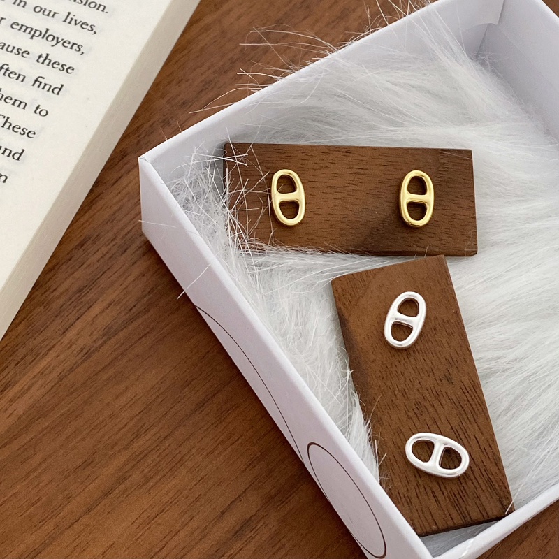 Bông tai cá tính đơn giản, bông tai mũi lợn thời trang, bông tai theo xu hướng Hàn Quốc, bông tai nữ tính