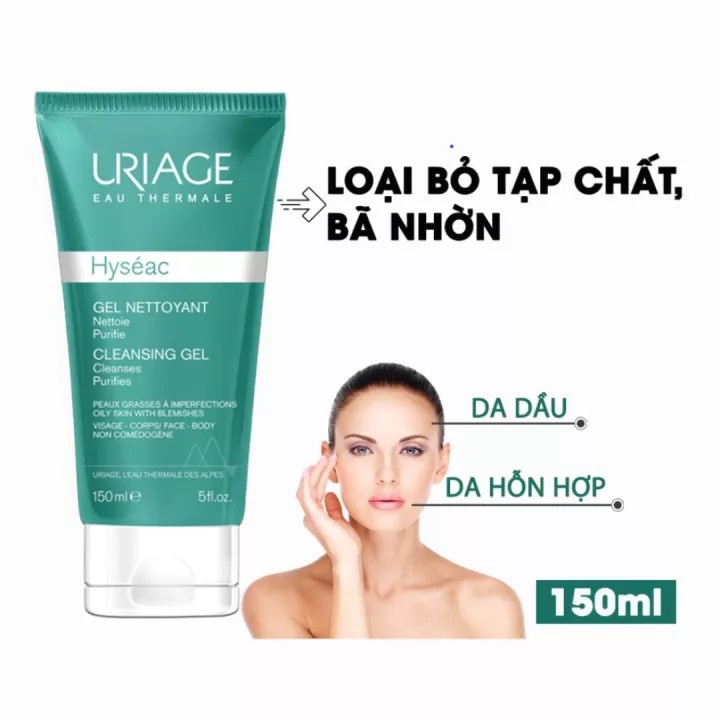 SỮA RỬA MẶT URIAGE Hyséac Gel Nettoyant Pháp mẫu mới cho da dầu mụn