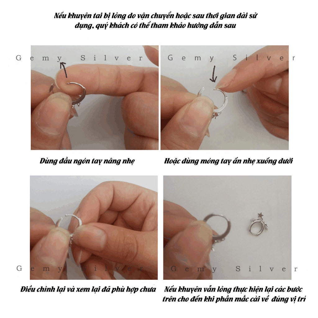 Khuyên tai nam nữ bạc thật 925 mạ vàng đính đá đan chéo cá tính, độc đáo, unisex (1 chiếc) | GEMY SILVER KN16