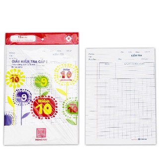 Tập kiểm tra Cấp 1, GIấy kiểm tra có ô ly cho học sinh cấp 1 giá rẻ