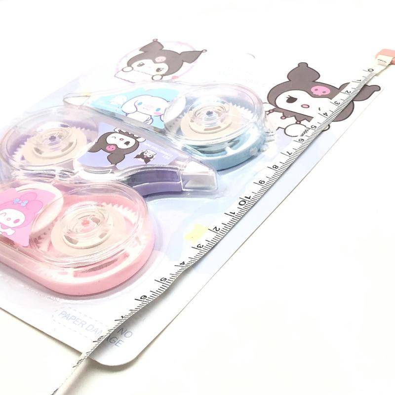 1 Cuộn Băng Dính Xóa Lỗi Hình Sanrio Mymelody Kuromi Cinnamoroll Màu Trắng Tiện Dụng Cho Học Sinh / Văn Phòng