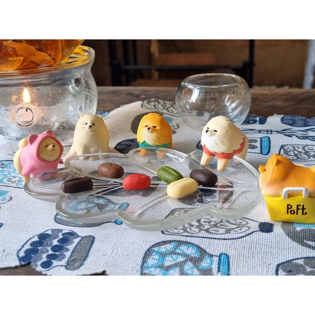 Mini figure chó Pomeranian quậy dễ thương đồ trang trí phòng