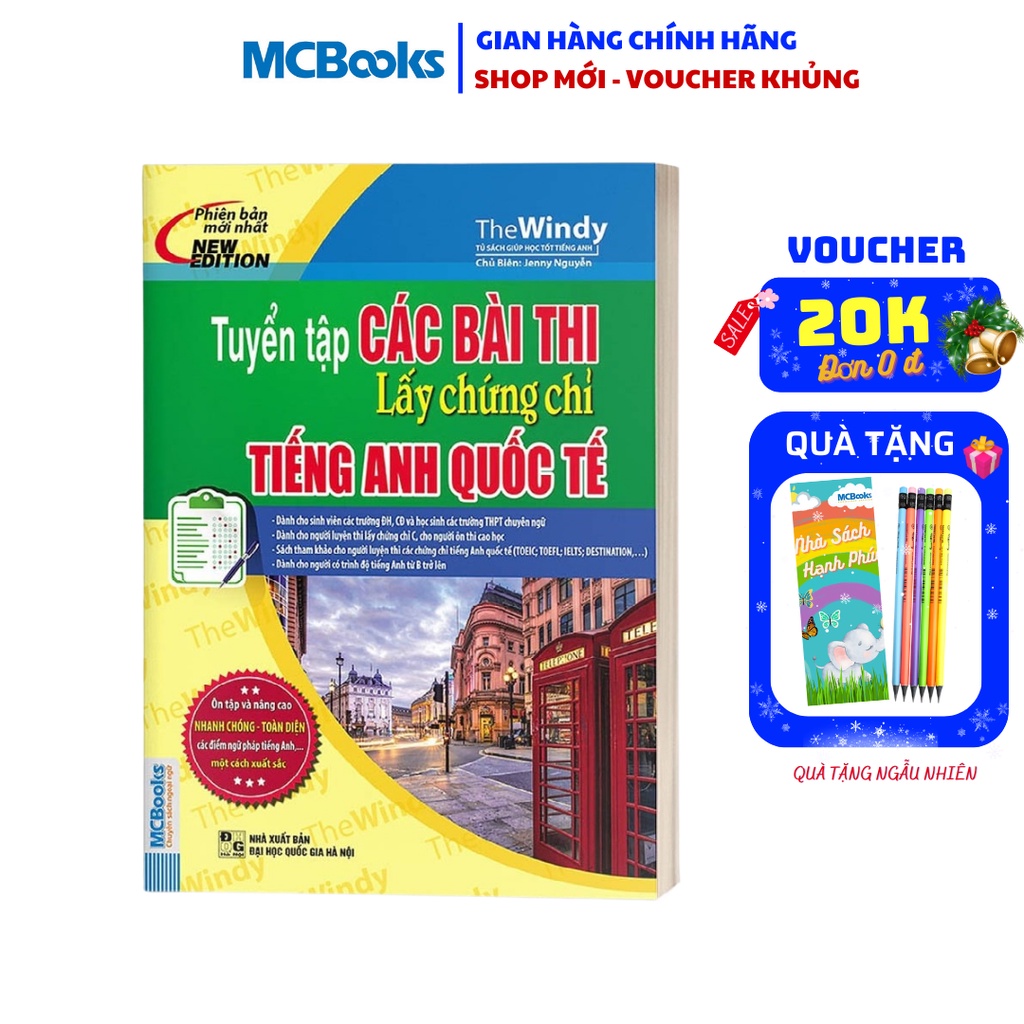 Sách - Tuyển tập đề thi lấy chứng chỉ tiếng Anh quốc tế - MCBooks