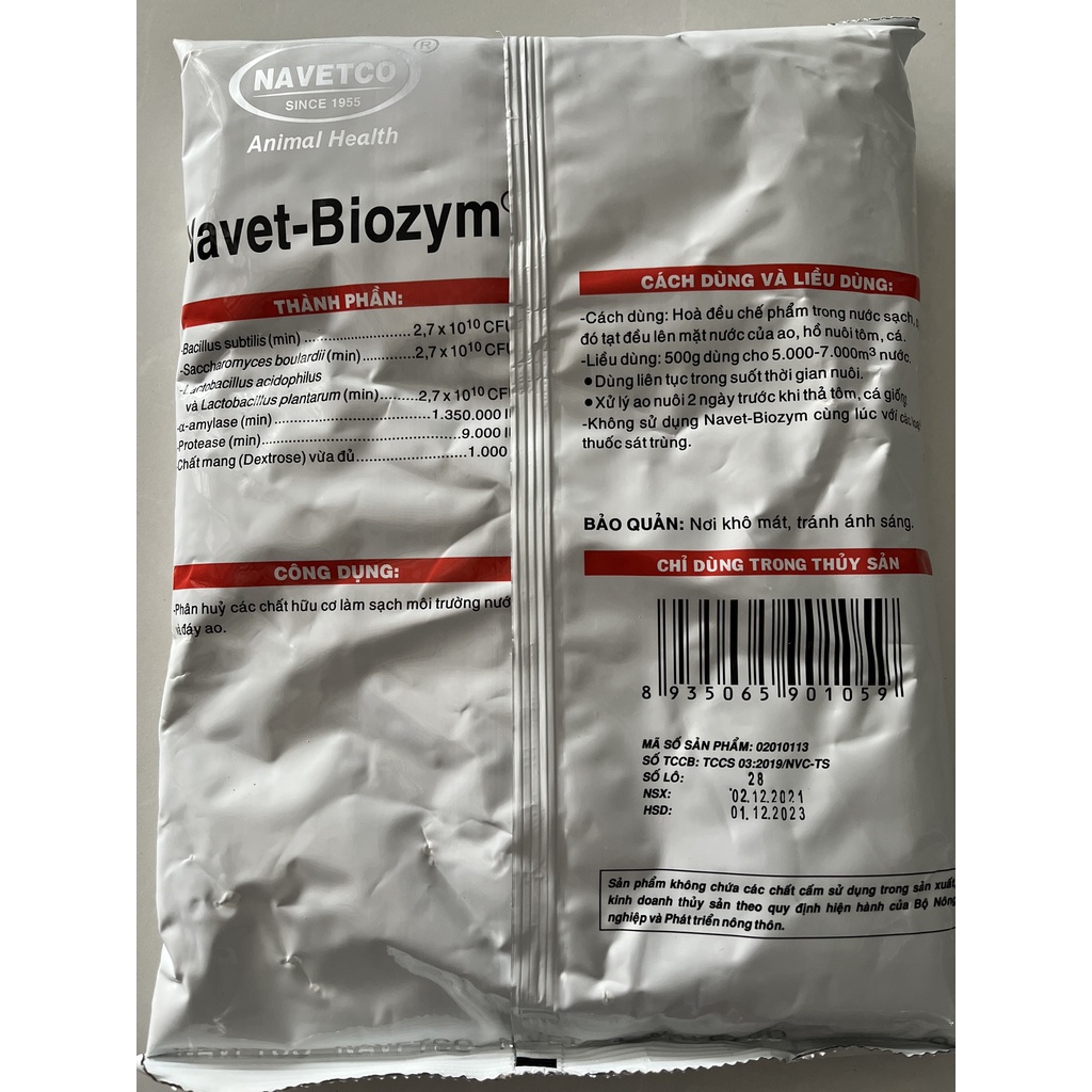 MEN VI SINH VÀ ENZYME CAO CẤP/NAVET-BIOZYME/XỬ LÝ CẢI TẠO MÔI TRƯỜNG NUÔI TÔM CÁ