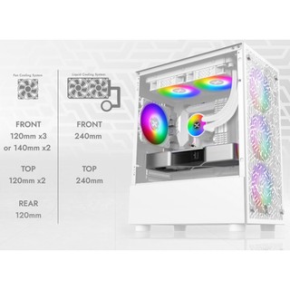 Vỏ Case XIGMATEK NYX 3F WHITE ( KÈM 3 FAN LED )