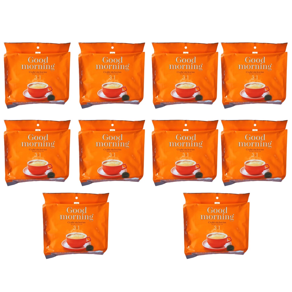 Combo 10 Bịch Cà Phê Sữa Trần Quang_Gói Dài_ 24 gói x 20gr – Thêm Sữa, Thêm Béo