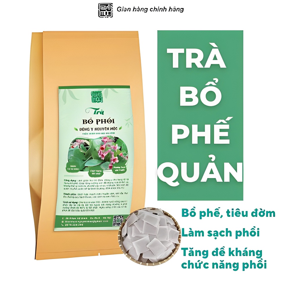 Trà bổ phế quản thảo dược túi lọc Nguyên Mộc hỗ trợ tăng đề kháng làm sạch họng giảm ho thông mũi tăng cường miễn dịch