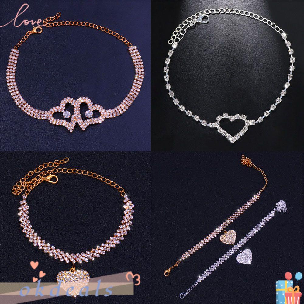 Lắc Chân Chuỗi Hạt Thời Trang Cho Nữ|Phấn Bắt Sáng Trang Điểm Lấp Lánh