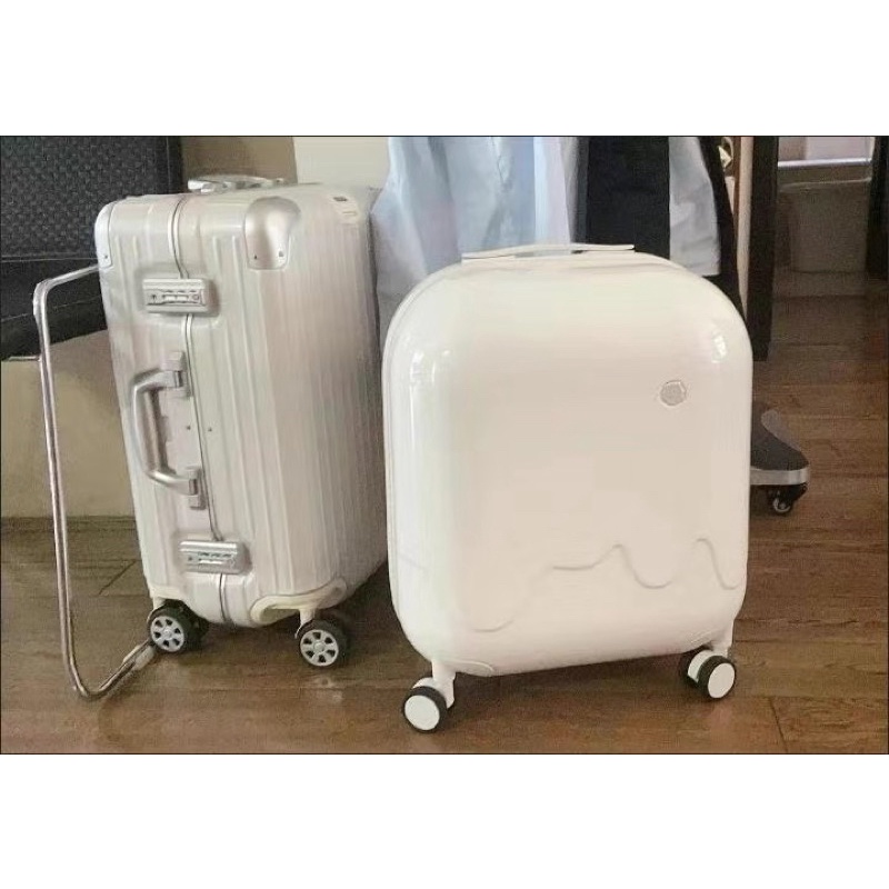 HÀNG LOẠI 1-Vali khoá kéo đủ size 20-26, hình kem tan chảy- Cáo Đeo Nơ-