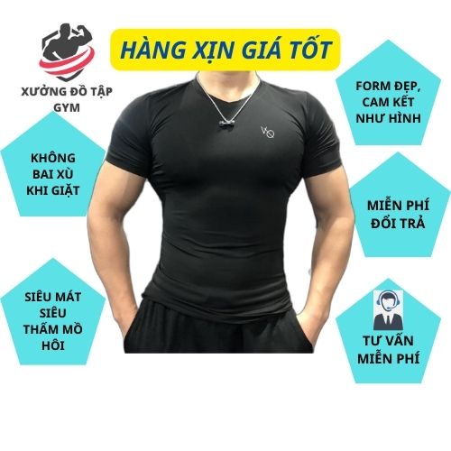 Áo Thun Thể Thao Tập Gym Nam Form Ôm Body Vải Thun Lạnh Co Dãn 4chiều