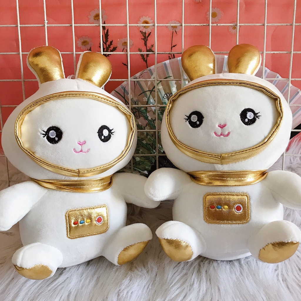 Gấu Bông Thỏ Con Mặc Áo Phi Hành Gia Siêu Dễ Thương Size 25cm Vải Miniso 4 Chiều Cực Xịn - Ảnh Thật Shop Chụp