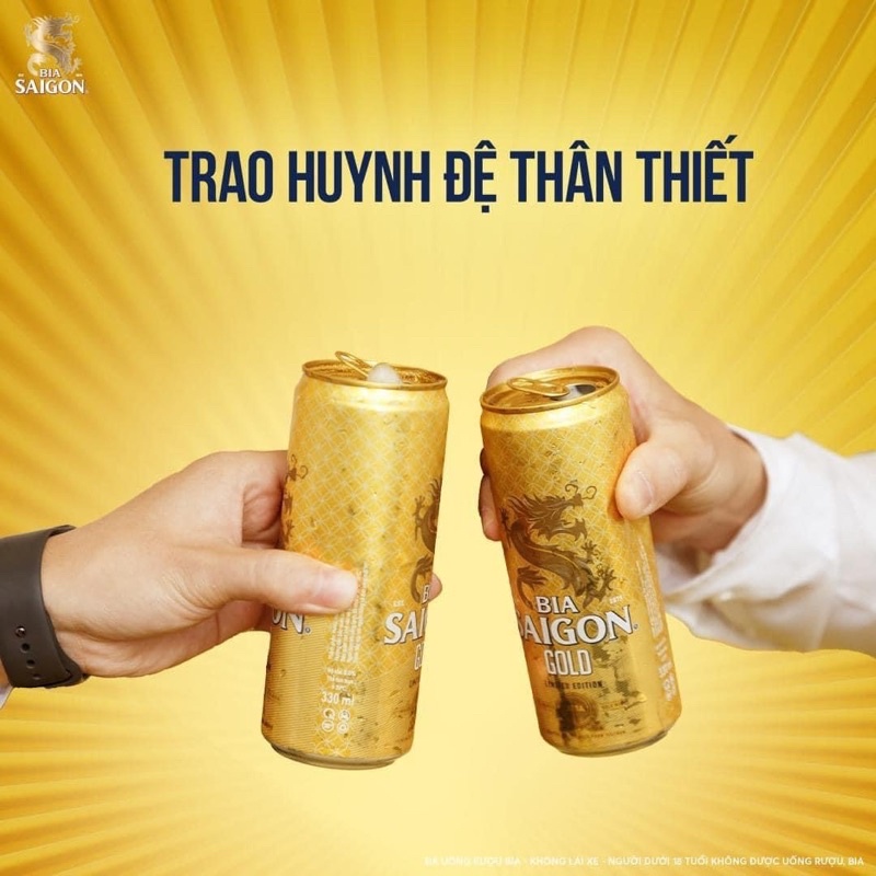 Bia Sài Gòn gold thùng 18 lon x330ml