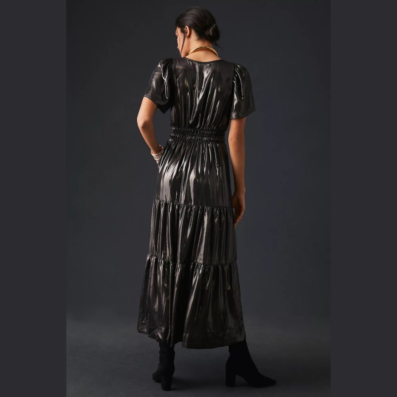 Đầm maxi lụa bóng Anthrop*logie hàng xuất xịn 0044