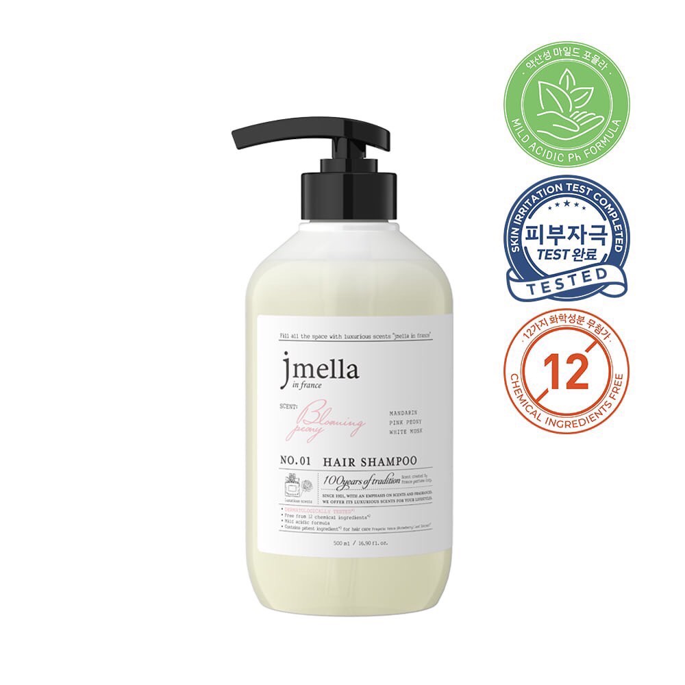Dầu gội cao cấp JMELLA Hàn Quốc 500ml, hương nước hoa Pháp sang trọng, quyến rũ… sẵn 3 mùi: Dior, Dolce, Chanel