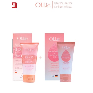 Combo kem tẩy lông + dưỡng d OLLIE , tẩy lông vùng kín, nách, tay, chân, triệt lông an toàn không đa