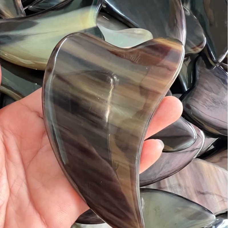 Dụng cụ massager sừng tim kích thước 6,5-9,5cm dày 4mm-1cm massage da mặt,giảm quầng thâm bọng mắt, giảm sưng