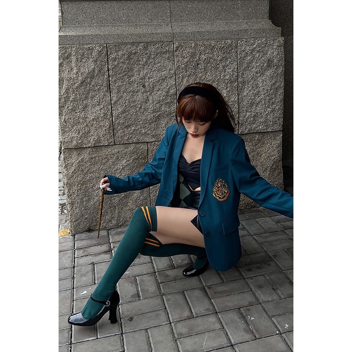 Áo Blazer BOO Unisex Dáng Regular Thêu Logo Harry Potter BZL
