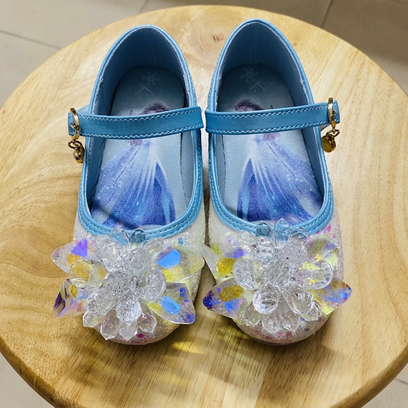 Giày búp bê công chúa Elsa đính đá cao cấp êm chân bé